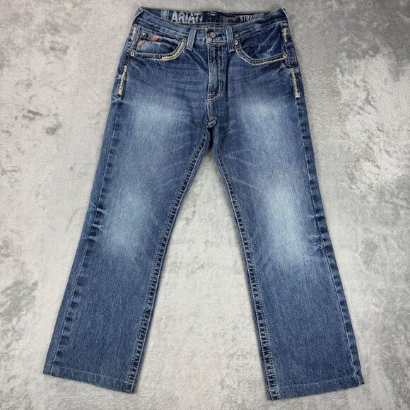 Ariat Men's Slim Straight Jeans - Blue - Picture 2 of 10